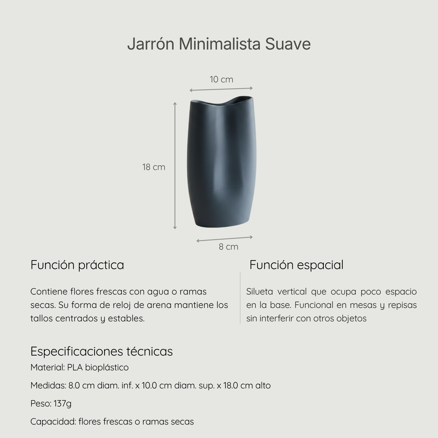 Jarrón Minimalista Suave