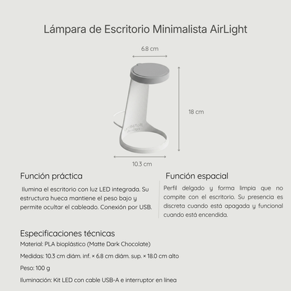 Lámpara de Escritorio Minimalista AirLight
