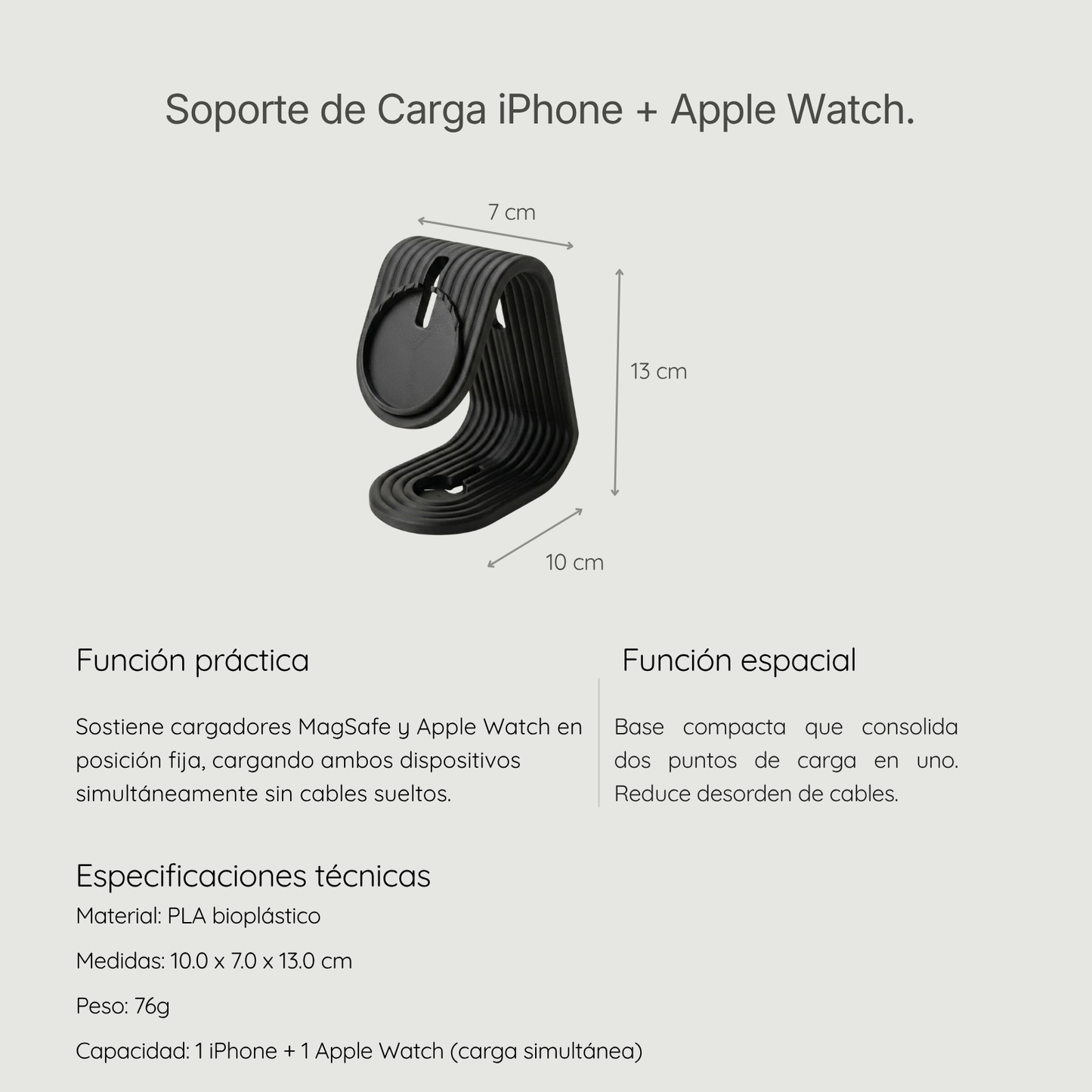 Soporte de Carga para iPhone y Apple Watch